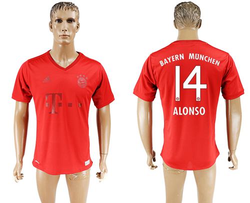 Bayern Munchen #14 Alonso Marine Environmental Protection Home Soccer Club Jersey - Click Image to Close